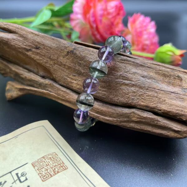🌟 Green Phantom Quartz & Amethyst Bracelet 🌟 Five Elements Wealth & Spiritual Growth | Attract Abundance, Enhance Intuition, Feng Shui Healing Crystal Jewelry for Career & Luck - Image 5