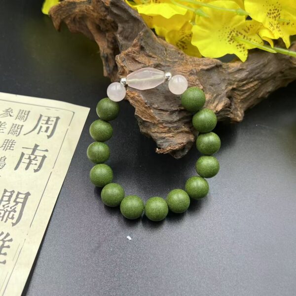[Ciyuantang] Calming Herbal Bracelet for Stress Relief｜Dream Spirit Beads + Rose Quartz｜Buddhist Five Elements Energy Bracelet for Emotional Balance, Better Sleep & Enhanced Romance - Image 4
