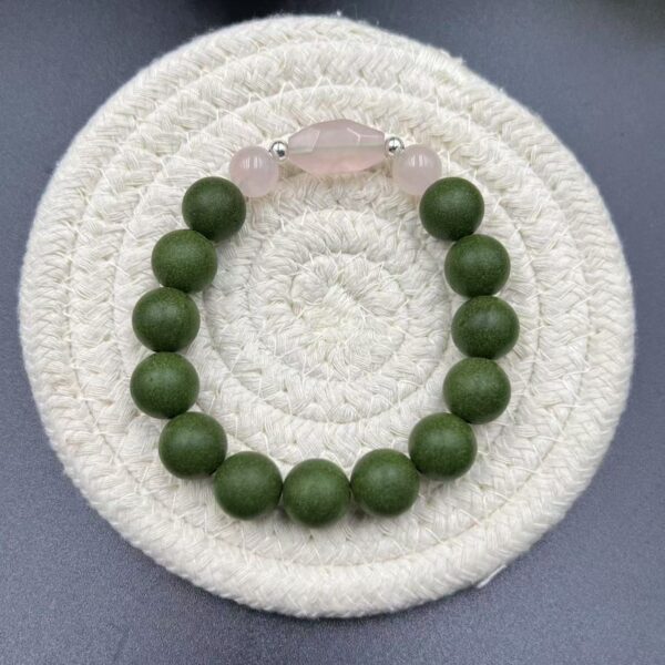 [Ciyuantang] Calming Herbal Bracelet for Stress Relief｜Dream Spirit Beads + Rose Quartz｜Buddhist Five Elements Energy Bracelet for Emotional Balance, Better Sleep & Enhanced Romance - Image 3