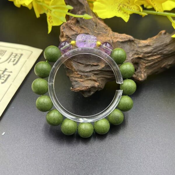 [Ciyuantang] Calming Herbal Bracelet for Stress Relief｜Dream Spirit Beads + Amethyst Pi Xiu｜Buddhist Five Elements Energy Jewelry for Emotional Balance, Prosperity & Spiritual Protection