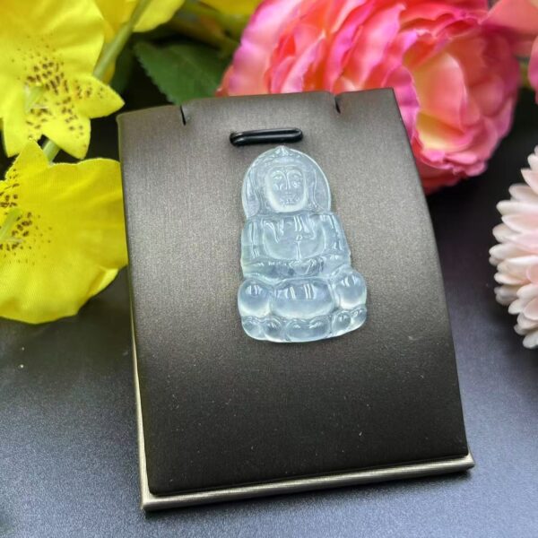 [Ciyuantang] Ice Green Jade Guanyin Bodhisattva Necklace｜High-End Buddha Head Design｜Buddhist Protective Amulet Five Elements Energy Jewelry Fortune Attraction Career Success Auspiciousness - Image 5