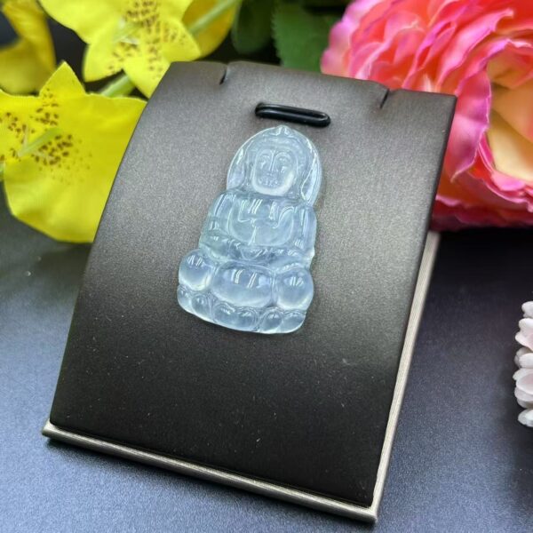 [Ciyuantang] Ice Green Jade Guanyin Bodhisattva Necklace｜High-End Buddha Head Design｜Buddhist Protective Amulet Five Elements Energy Jewelry Fortune Attraction Career Success Auspiciousness - Image 4