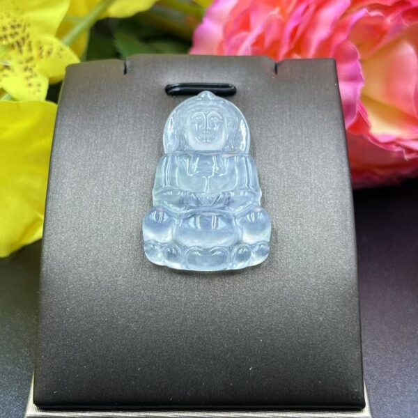 [Ciyuantang] Ice Green Jade Guanyin Bodhisattva Necklace｜High-End Buddha Head Design｜Buddhist Protective Amulet Five Elements Energy Jewelry Fortune Attraction Career Success Auspiciousness
