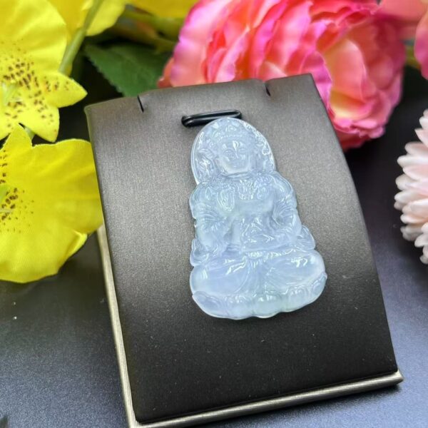 [Ciyuantang] Ice Green Jade Tara Bodhisattva Necklace｜Buddhist Protective Amulet Five Elements Energy Jewelry Fortune Attraction Career Success Auspiciousness - Image 2