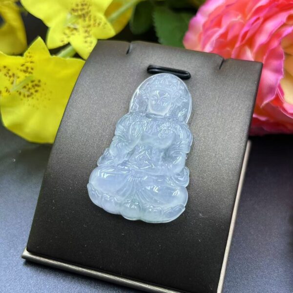 [Ciyuantang] Ice Green Jade Tara Bodhisattva Necklace｜Buddhist Protective Amulet Five Elements Energy Jewelry Fortune Attraction Career Success Auspiciousness - Image 4